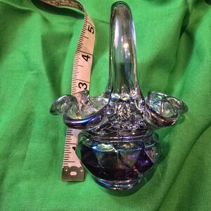 Vintage Fenton‎ Hand blown Glass basket